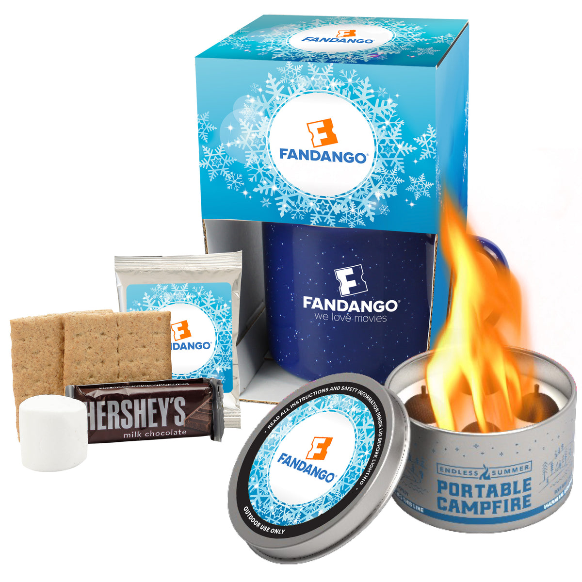 Speckled Camping Mug - 16 oz., Endless Summer® Portable Campfire, Hot Chocolate Mix, Smores Kit