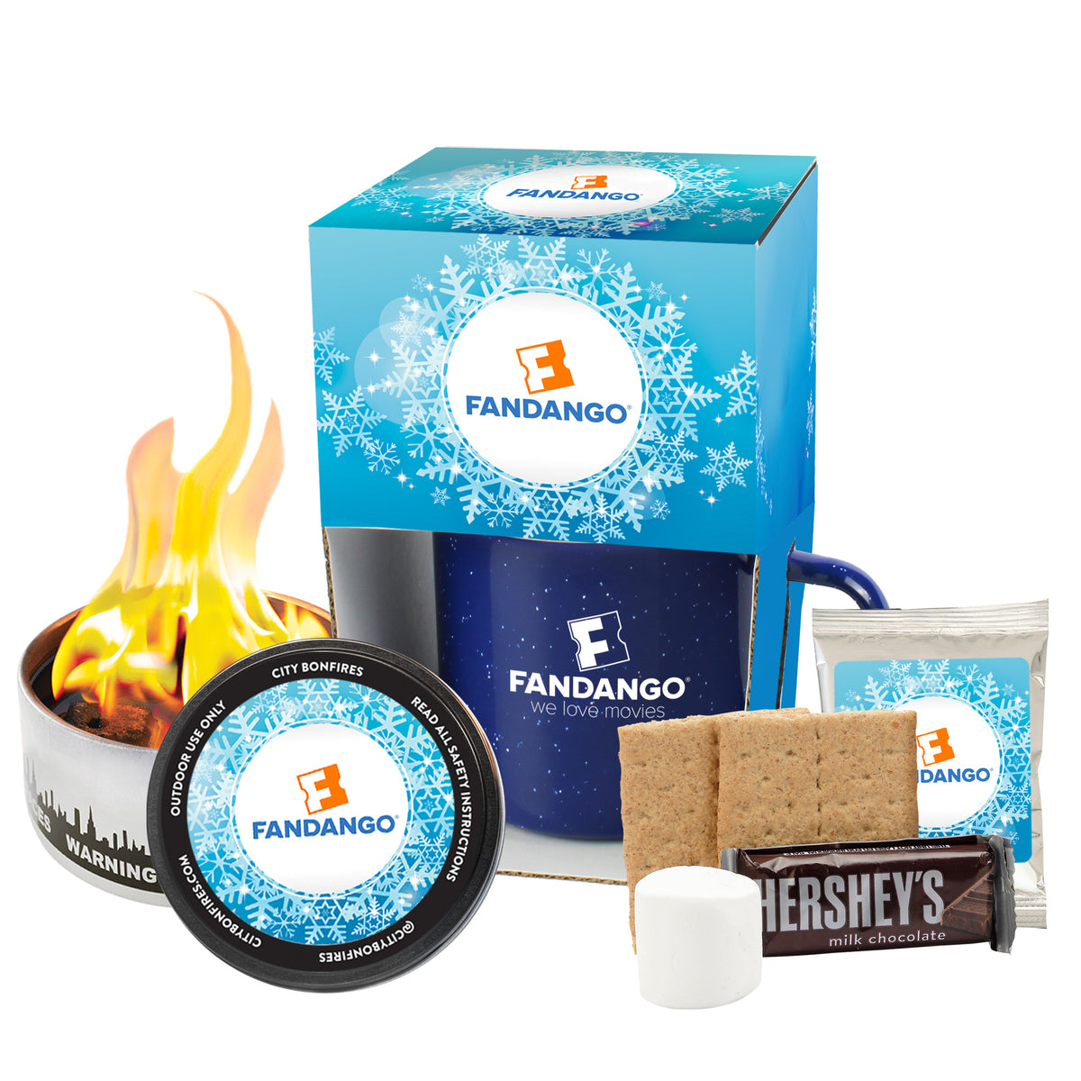 Speckled Camping Mug - 16 oz., City Bonfires® Portable Bonfire, Hot Chocolate Mix, Smores Kit