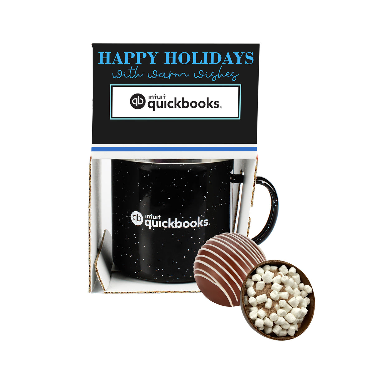 Speckled Camping Mug - 16 oz., Holiday Classic Milk Hot Chocolate Bomb Stuffer
