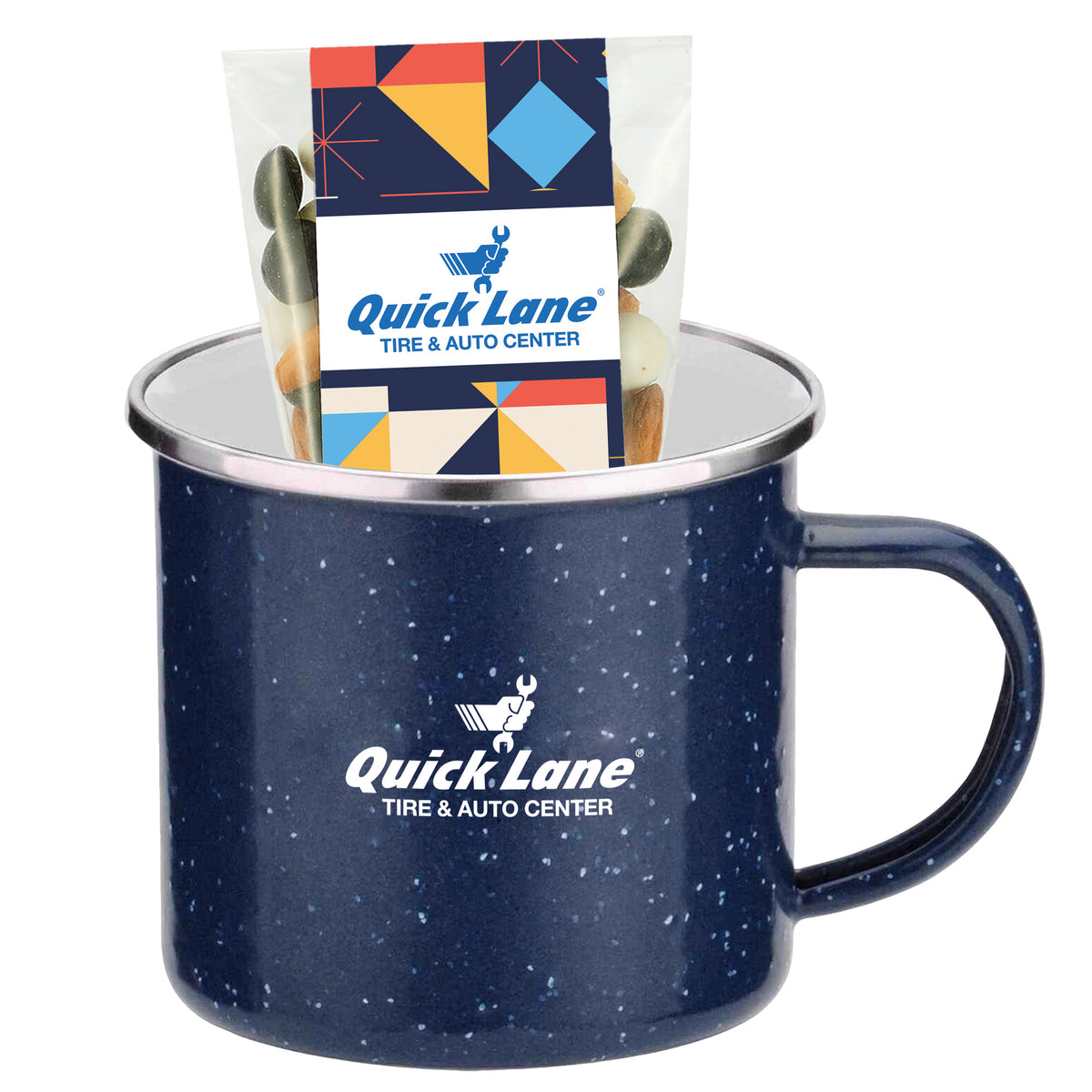 Speckled Camping Mug - 16 oz., Snack Pack w/ Espresso Mix