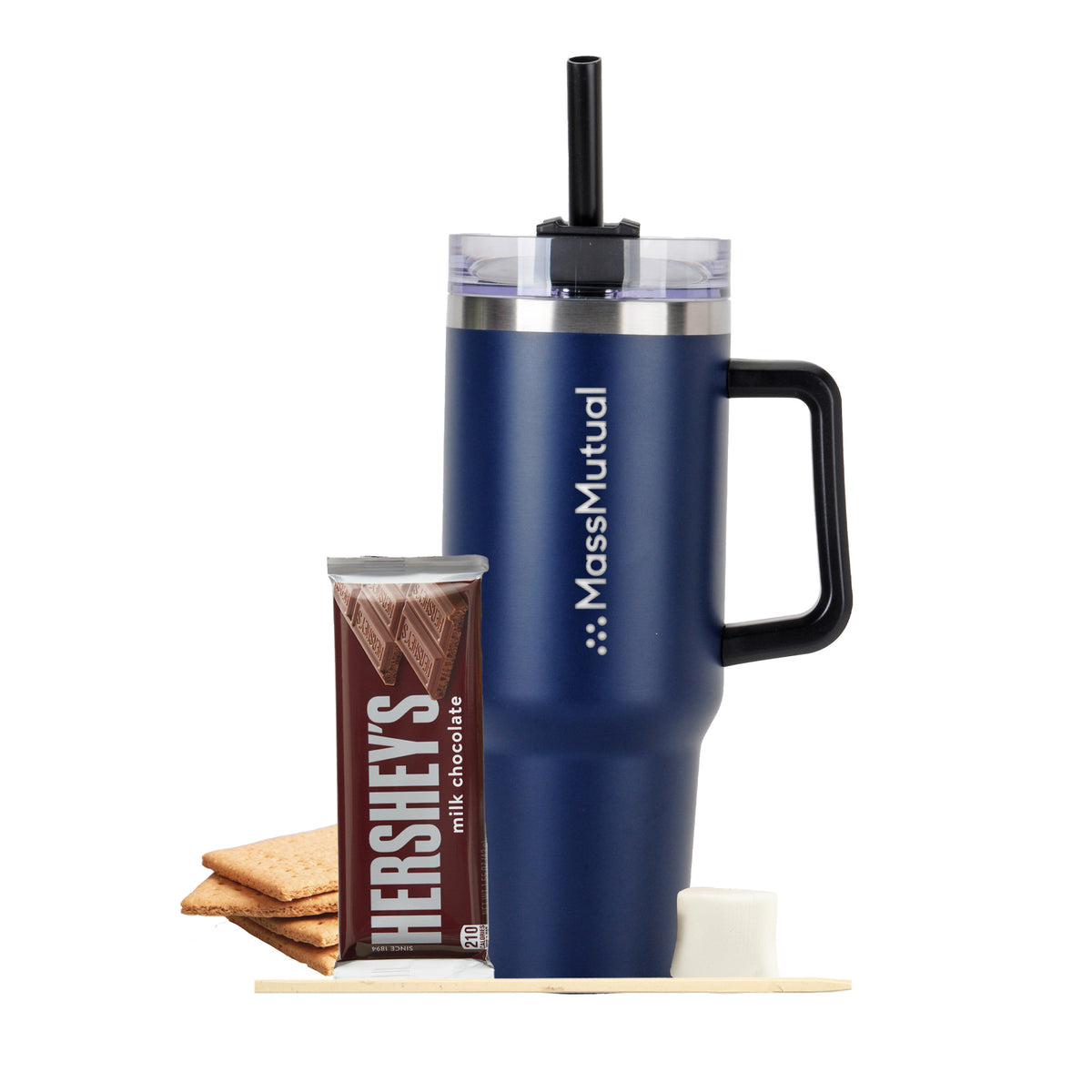 Tapered Tumbler w/ Handle &amp; Straw - 40 oz., S&#39;mores Kit (2 Servings)