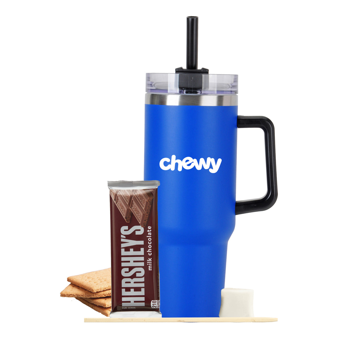 Tapered Tumbler w/ Handle &amp; Straw - 40 oz., S&#39;mores Kit (2 Servings)