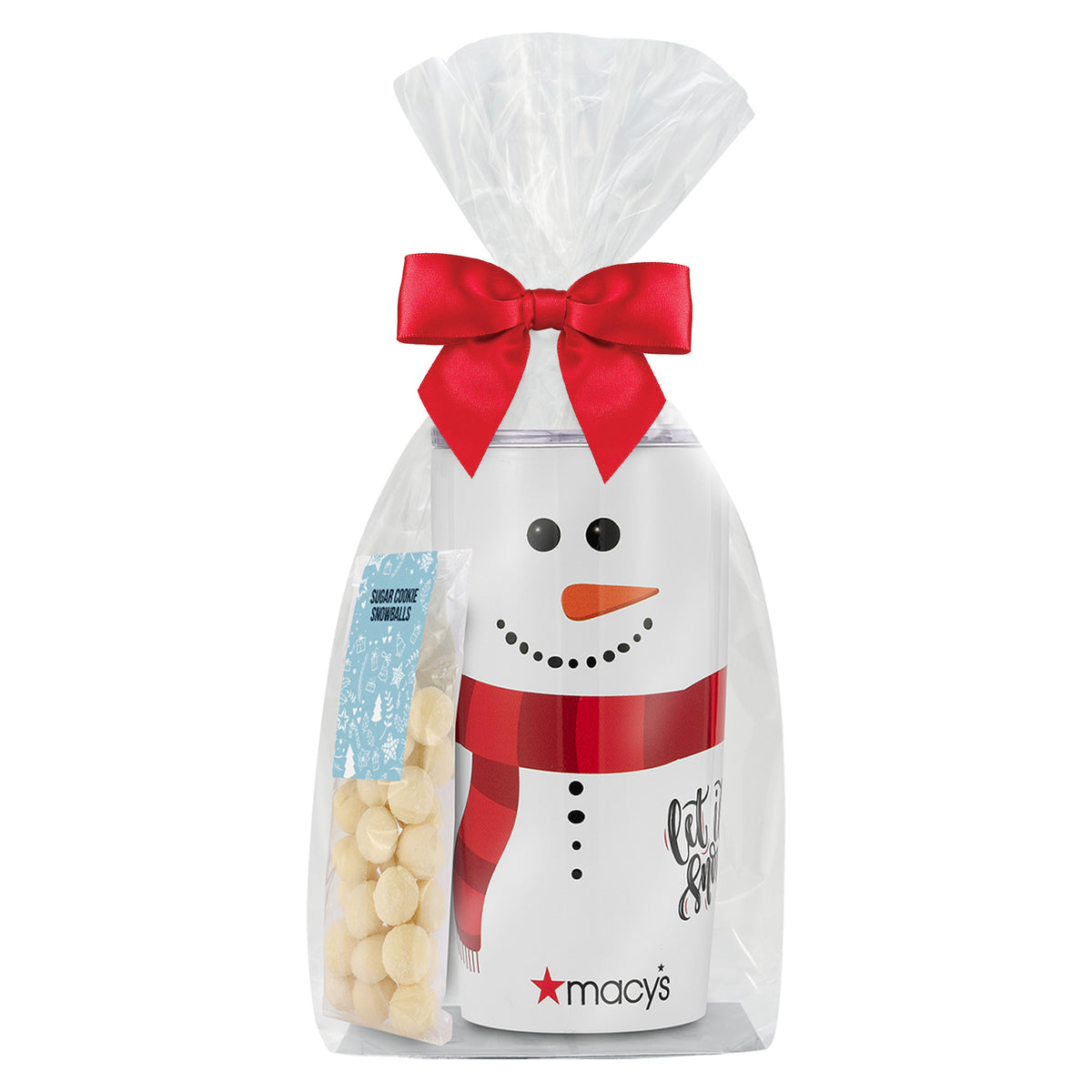 Straight Tumbler - 20 oz., Sugar Cookie Snowballs -  Let It Snow Gift Set