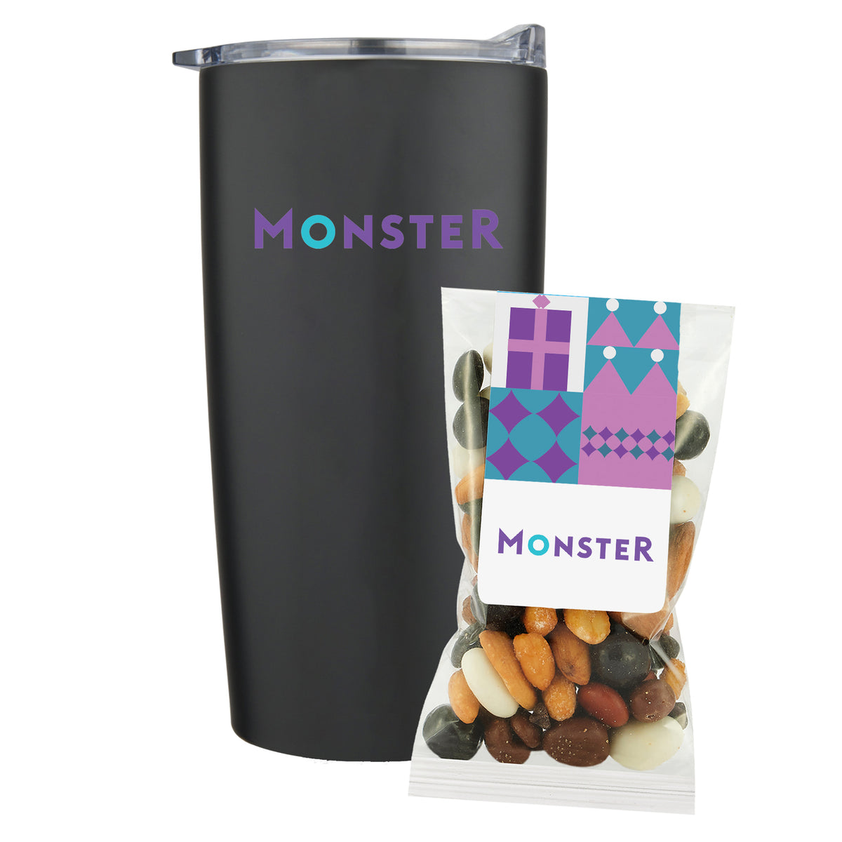 Straight Tumbler - 20 oz., Holiday Snack Pack w/ Espresso Mix