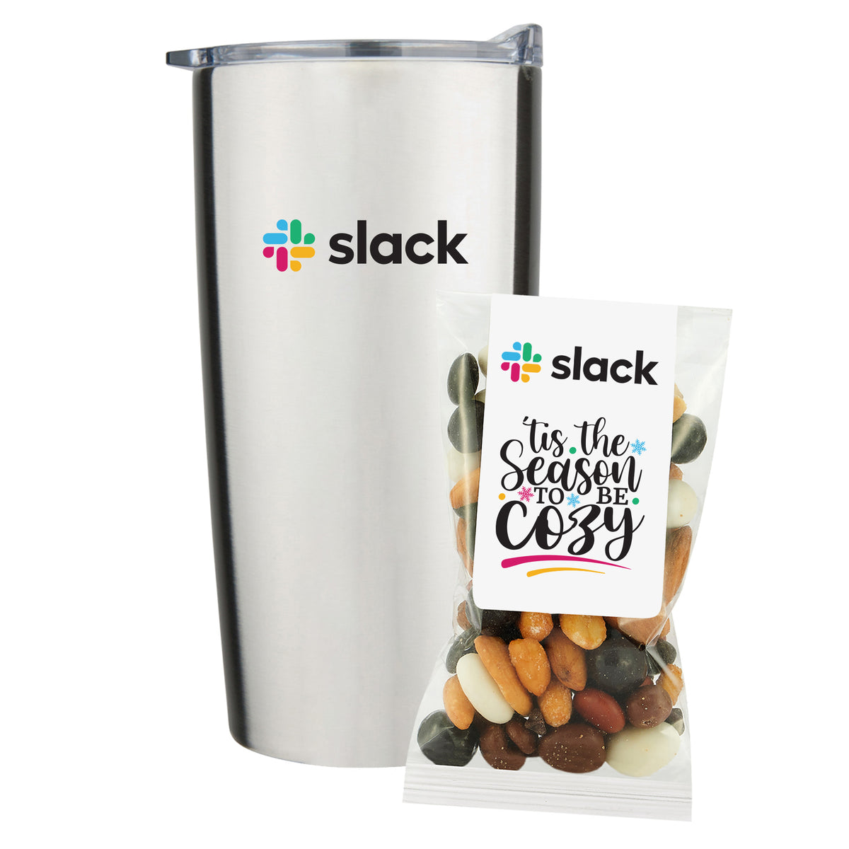 Straight Tumbler - 20 oz., Holiday Snack Pack w/ Espresso Mix