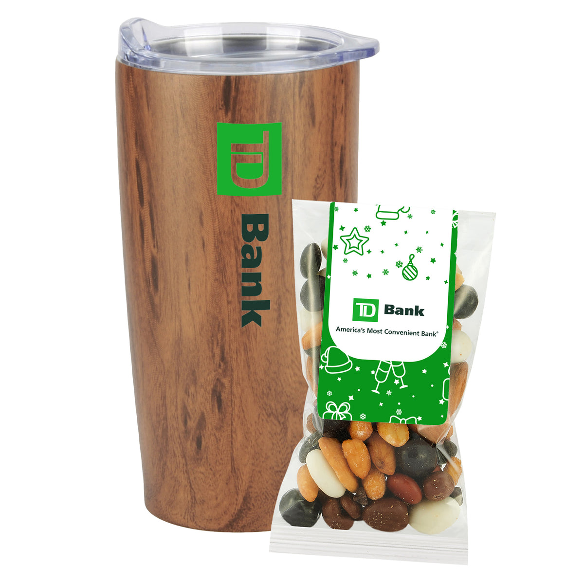 Straight Tumbler - 20 oz., Holiday Snack Pack w/ Espresso Mix