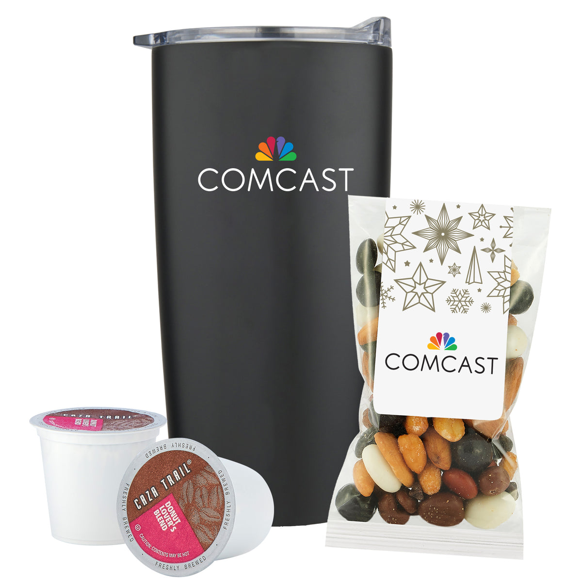 Straight Tumbler - 20 oz., Holiday Espresso Mix &amp; 2 Single Serve Coffee Pods