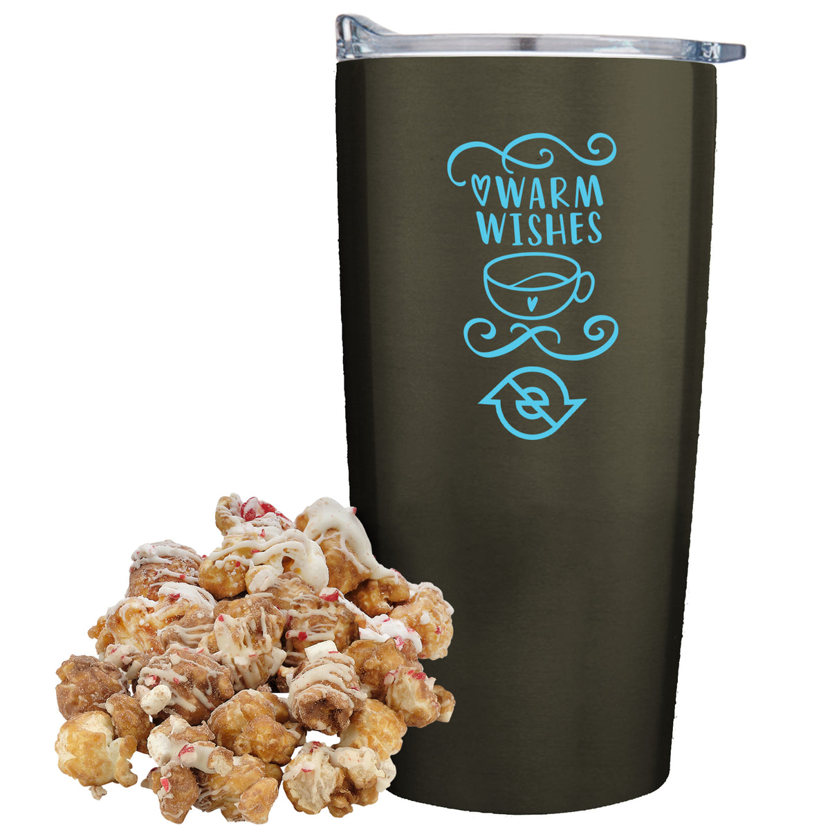 Straight Tumbler - 20 oz., Hot Chocolate Peppermint Popcorn