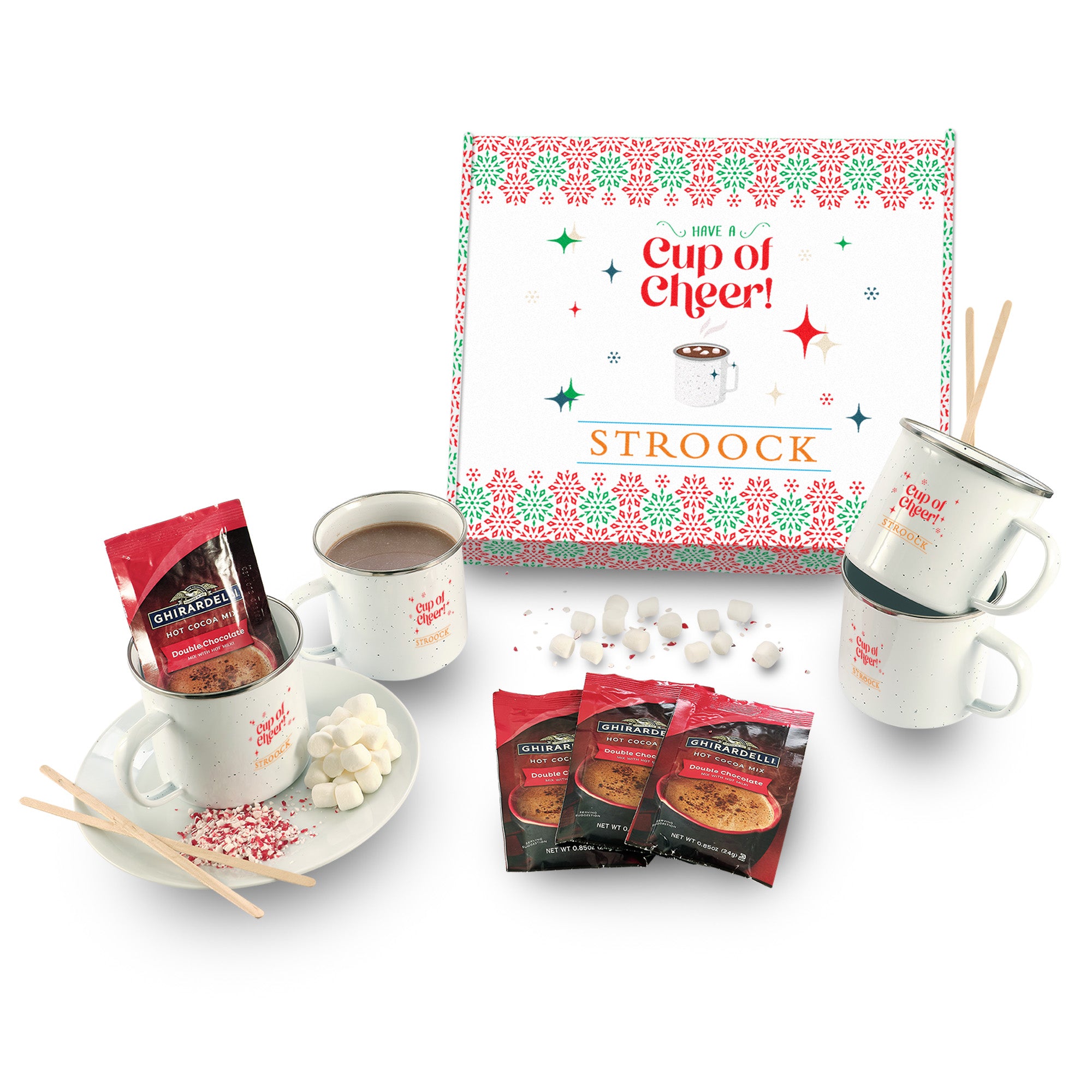 Ghirardelli Double Hot Chocolate Holiday Gift Set with Mug