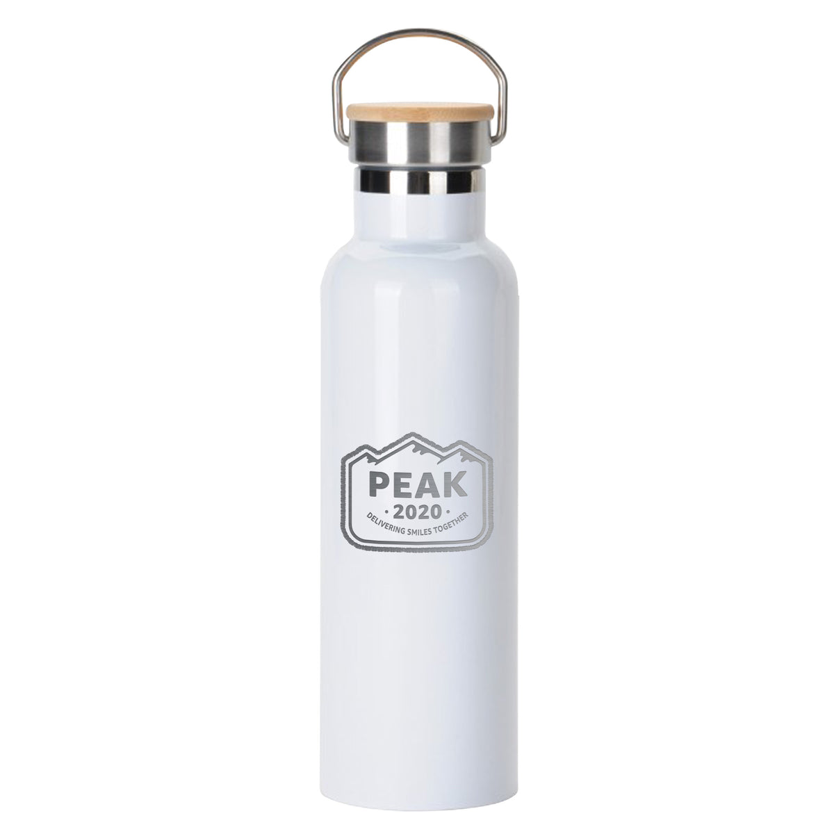 Water Bottle w/ Bamboo Lid - 20 oz. | Red
