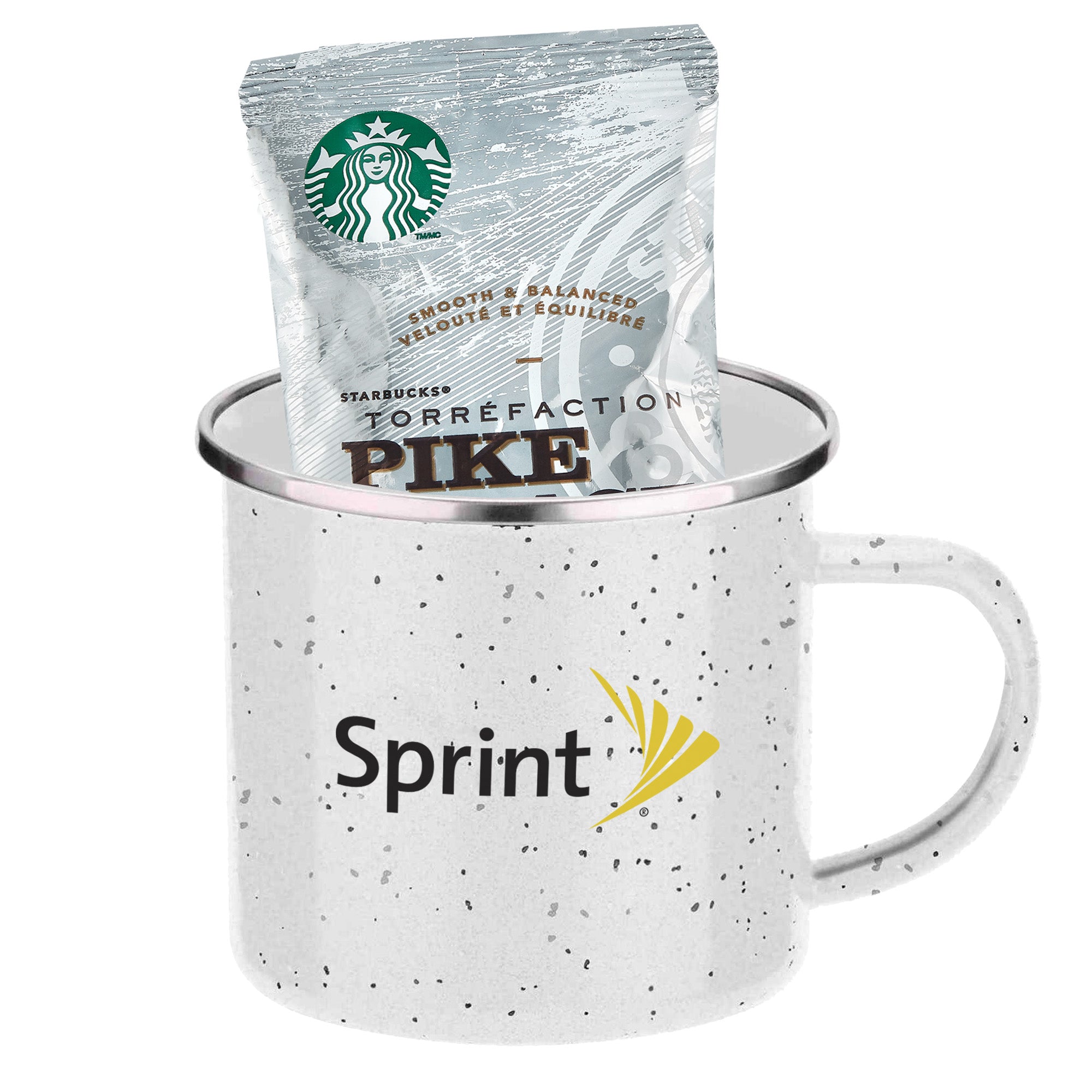Speckled Camping Mug - 16 oz., Starbucks® Pike Place Ground Coffee