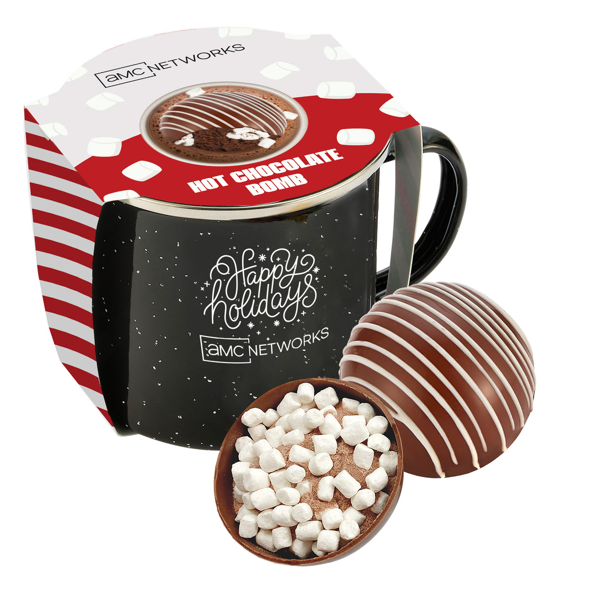 Speckled Camping Mug - 16 oz., Classic Milk Hot Chocolate Bomb Stuffer