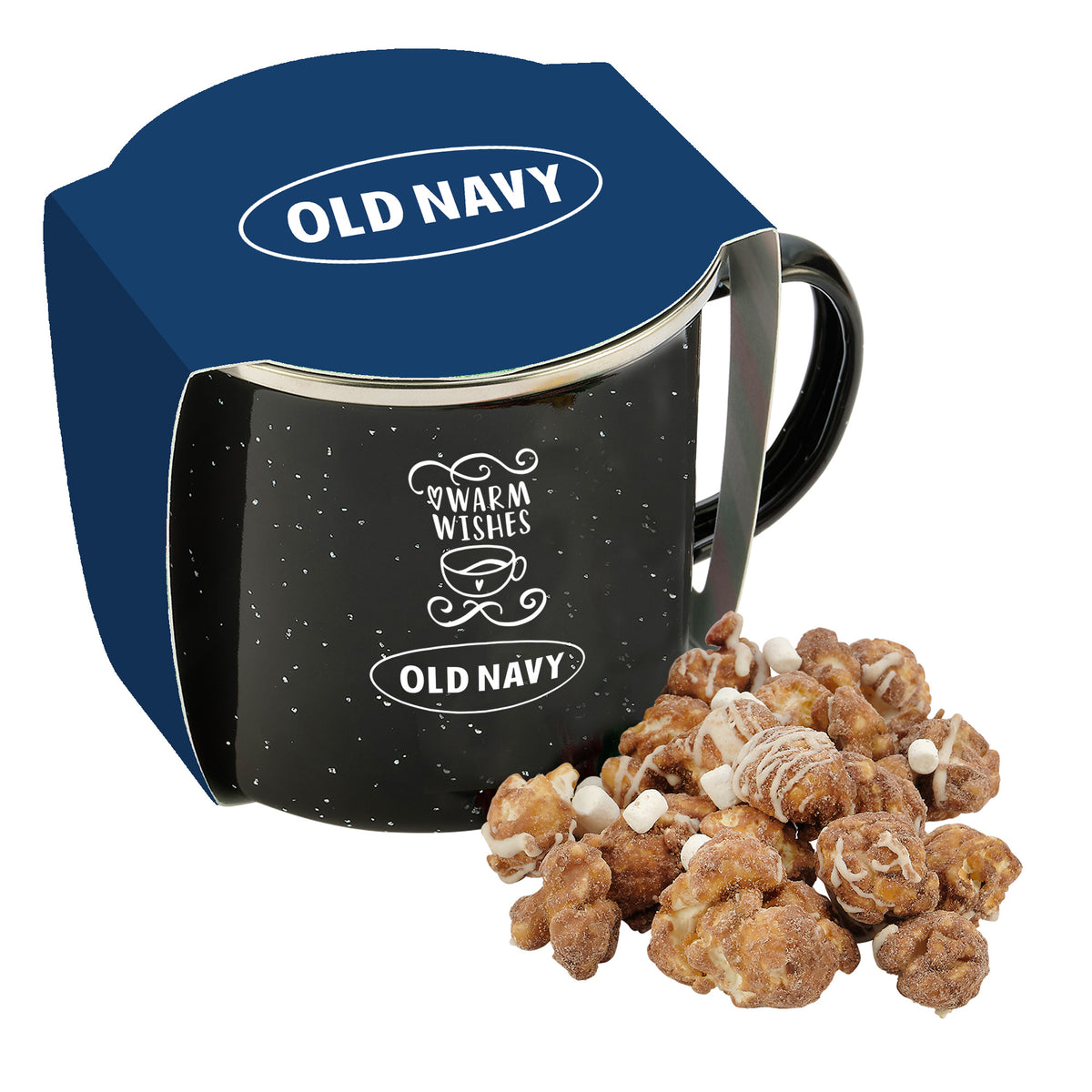 Speckled Camping Mug - 16 oz., Hot Chocolate Popcorn