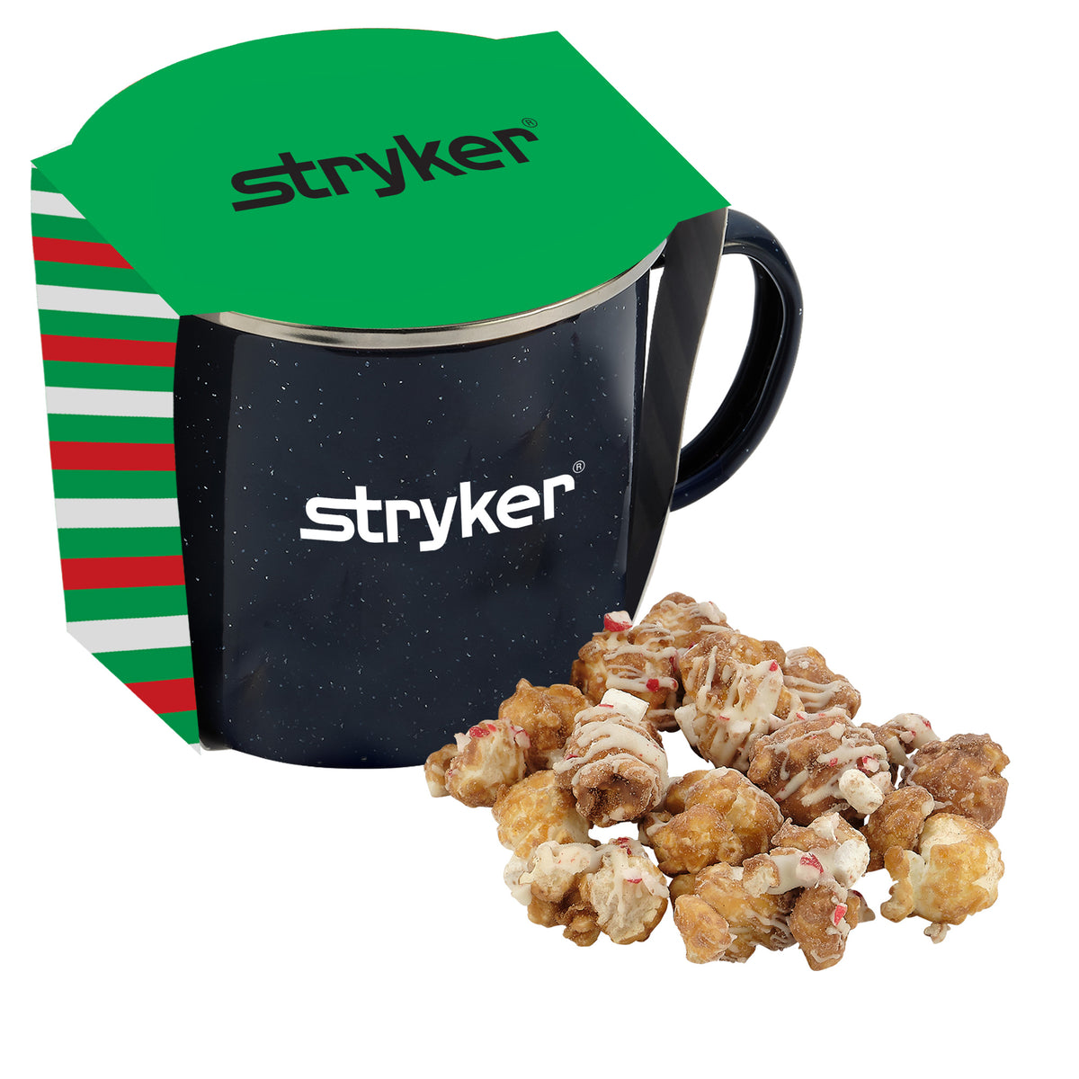 Speckled Camping Mug - 16 oz., Hot Chocolate Peppermint Popcorn