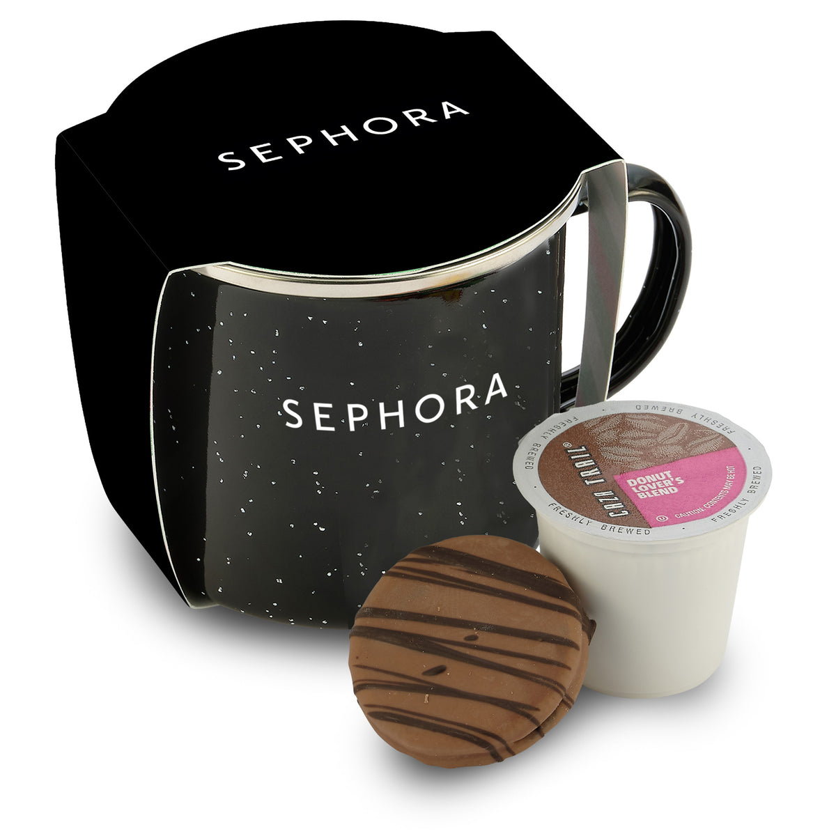 Speckled Camping Mug - 16 oz., Coffee Pod &amp; Belgian Milk Chocolate Oreo w/ Dark Drizzle