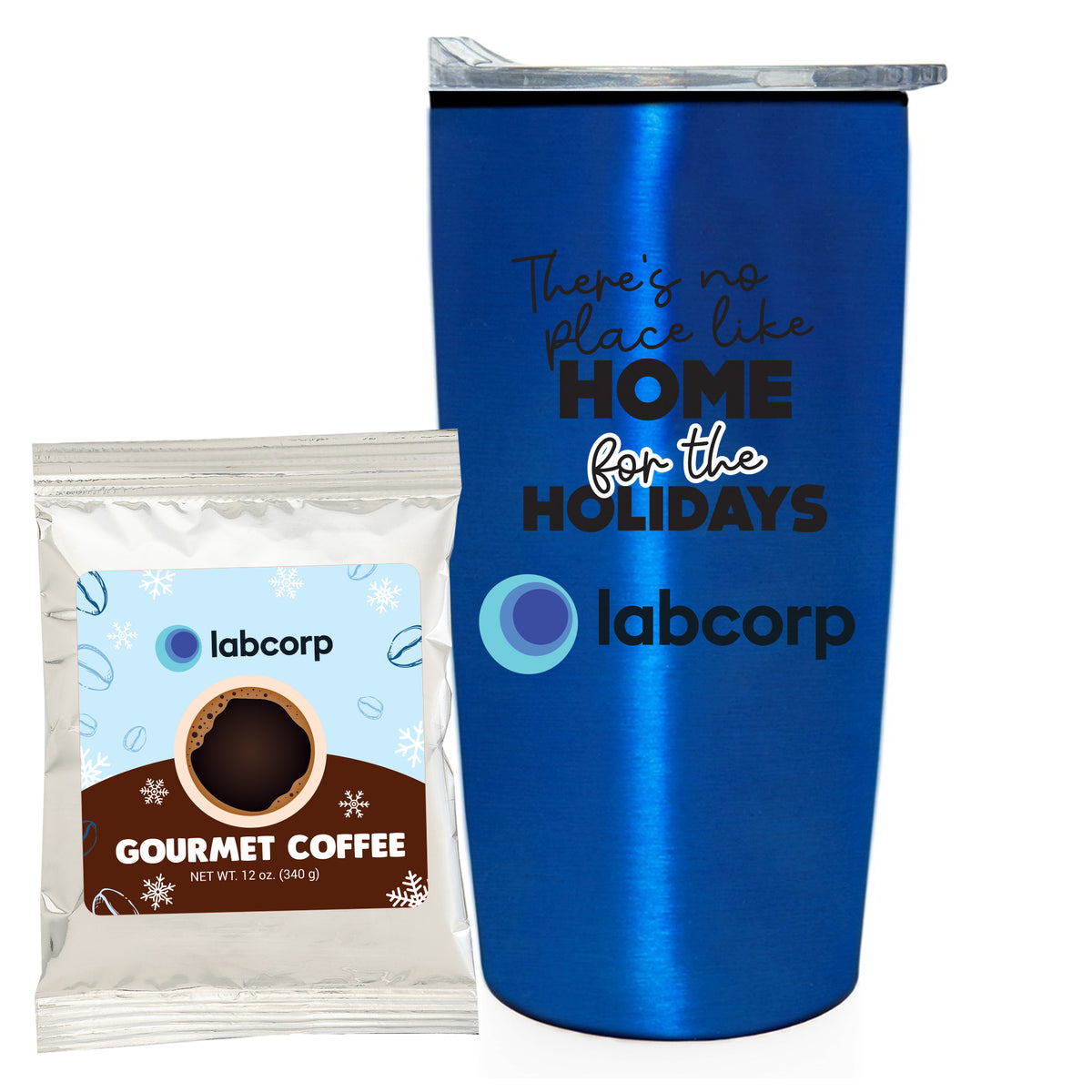 Straight Tumbler w/ Plastic Liner - 20 oz., Holiday Gourmet Coffee Packet