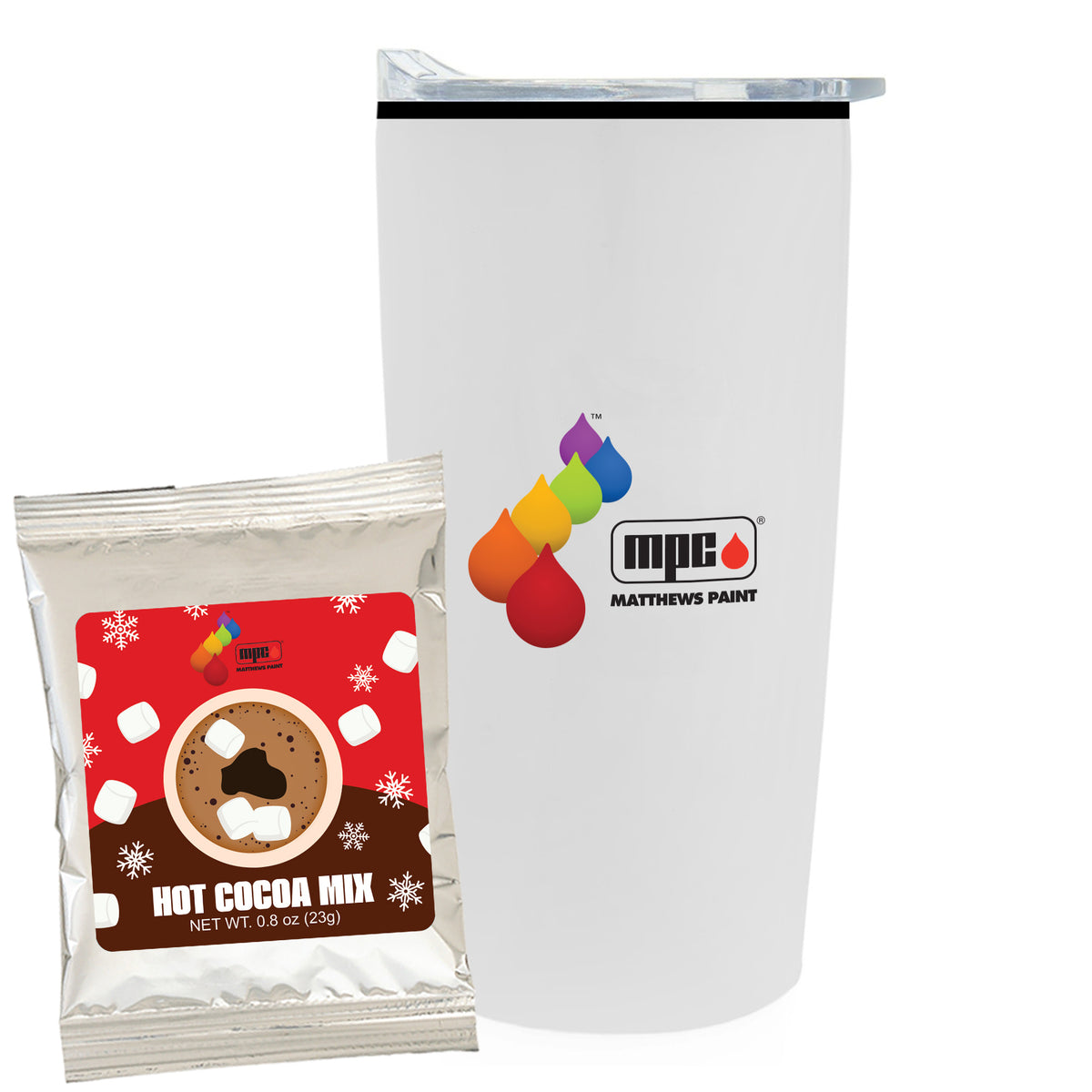 Straight Tumbler w/ Plastic Liner - 20 oz., Holiday Hot Chocolate Mix