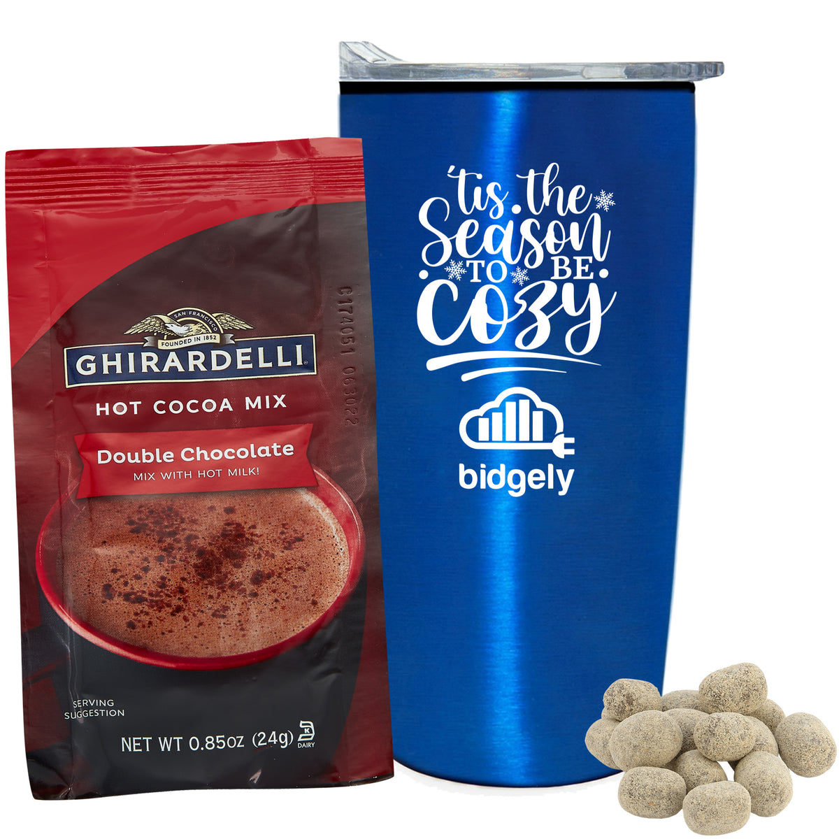 Straight Tumbler w/ Plastic Liner - 20 oz., Ghirardelli® Double Chocolate Hot Chocolate Mix &amp; S&#39;mores Bites