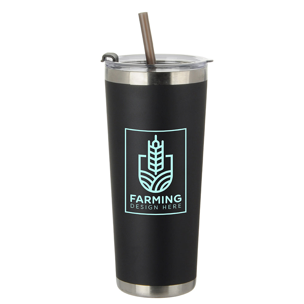 Tumbler w/ Straw - 20 oz. | Black