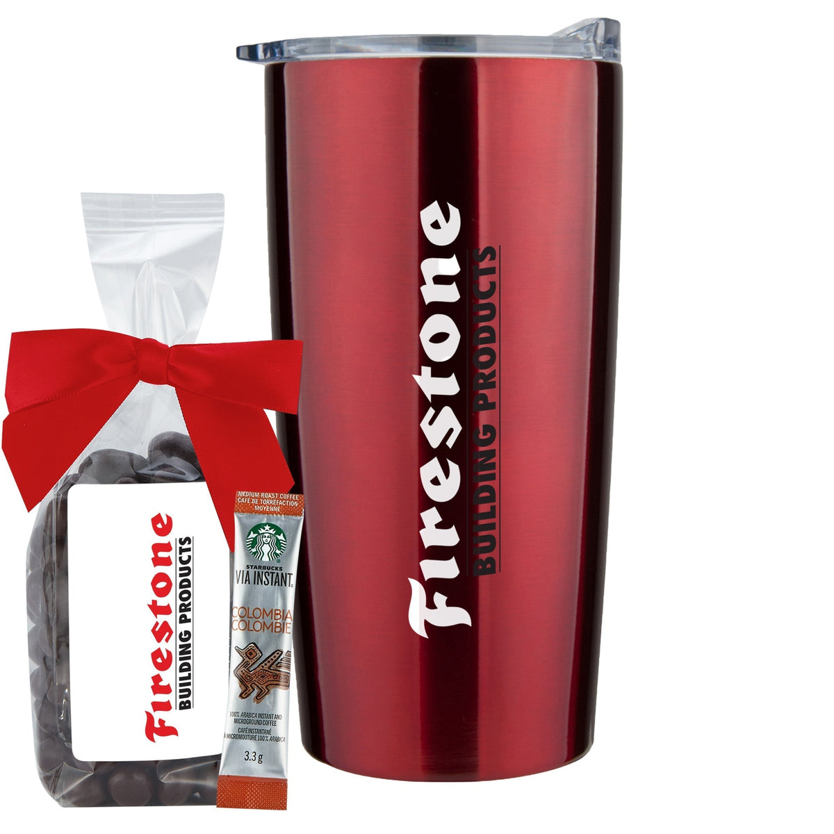 Straight Tumbler - 20 oz., Starbucks® Via Hot Coffee, Espresso Beans