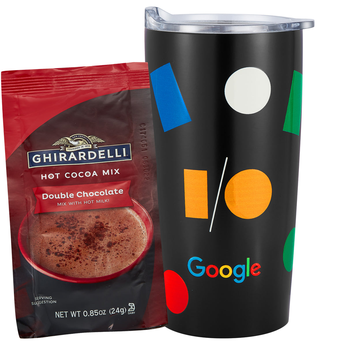 Straight Tumbler - 20 oz., Ghirardelli® Double Chocolate Hot Chocolate (.85 oz)