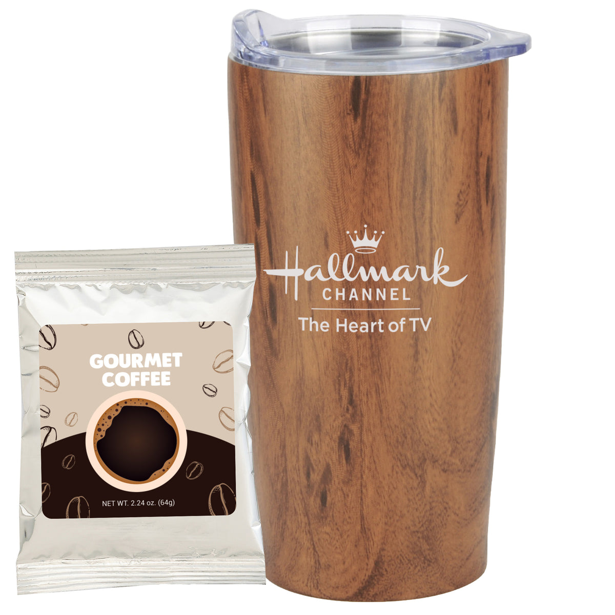 Straight Tumbler - 20 oz., Gourmet Coffee Packet