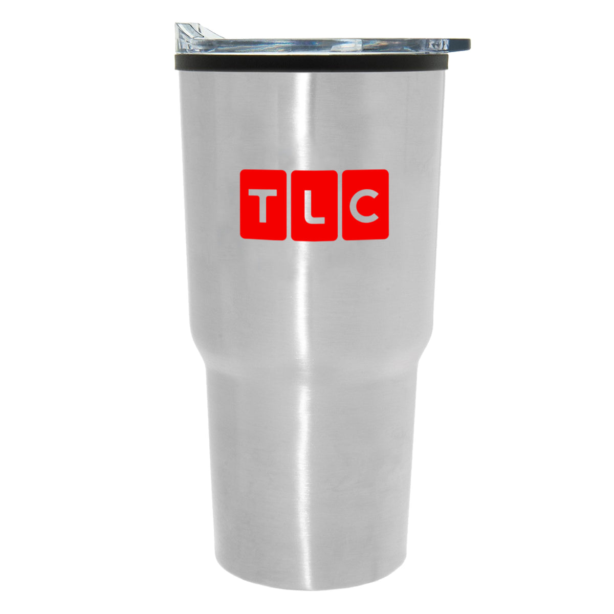 Tapered Tumbler w/ Plastic Liner - 30 oz. | Silver