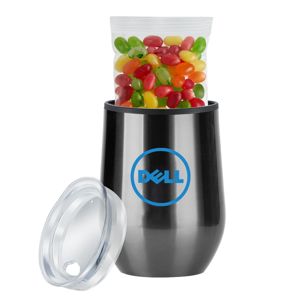 Stemless Wine Tumbler w/ Plastic Lining - 12 oz., Jelly Belly® Jelly Beans Cocktail Mix